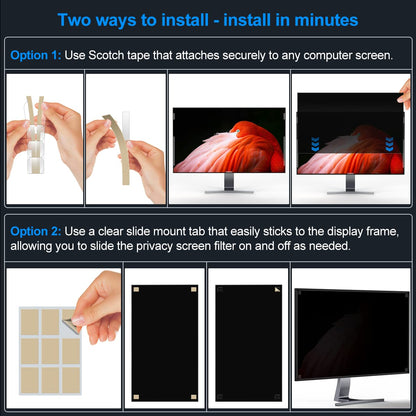 JEAPKA [2-Pack] 27 Inch Privacy Screen for Monitor Computer Screen Privacy Filter for 16:9 Widescreen Monitor Desktop PC Monitor Privacy Film Monitor Privacy Shield and Anti-Glare Protector
