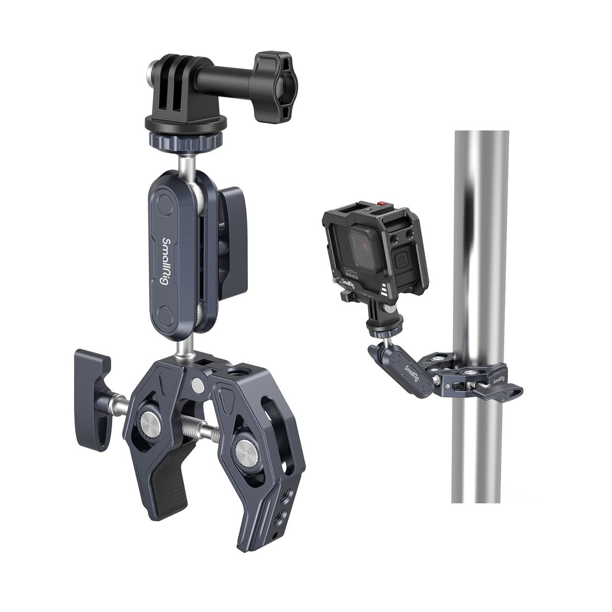 SMALLRIG Camera Mount Clamp, Gopro Motorcycle and Bike Handlebar Mount Kit