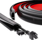 9.8ft Floor Cord Cover, Silicone Wire Hider, Hide Extension Cords, Protect Cords, Prevent Cable Trips, Heavy-Duty Adhesive-Backed Anti-Trip Cable Protector for Floor, Desk & Wall