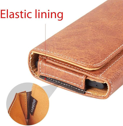 Galaxy Wireless USA for for Samsung Galaxy S25 S24 Ultra, S25 S24 Plus/S23 fe Holster Brown Leather Carrying Cell Phone Holder Belt Clip Holster Case Pouch for iPhone 13 14 15 16 Pro Max 14 15 16 Plus