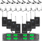 WENWEN Wireless Microphone System UHF 8 Channel 8 Lavalier Bodypacks 8 Lapel Mic 8 Headsets for Karaoke System Church Speaking Conference Wedding Party 3 Year Warranty