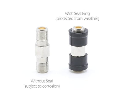 THE CIMPLE CO Coaxial F (F81) Weather Seal Boot - for Coax Ground Blocks, splitters, or Other F Connectors - Creates a Water Tight Seal (Grommet) - (4 Pack)
