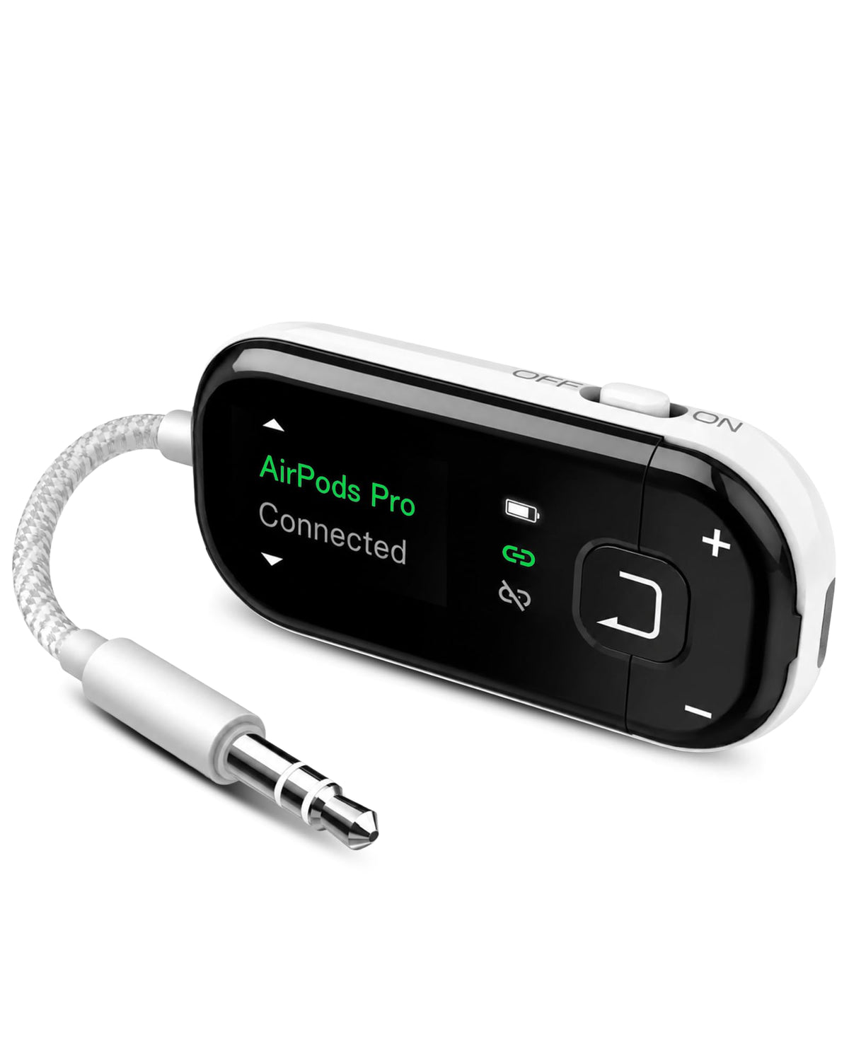 Avantree Voyager Airplane Bluetooth Adapter with OLED Display