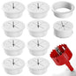 Desk Grommet 2 Inch (50 mm) 8 Pieces, Desk Hole Cover for Cables White, ABS Plastic Grommet Hole Cover with Hole Saw for Wires Cables Through The Countertop by XIOGZAXI