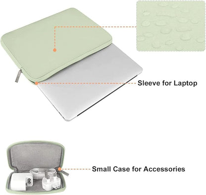 MOSISO Laptop Case 13 inch, 13 inch Laptop Sleeve Bag Compatible with MacBook Air 13 M4 M3 M2 M1 2025-2018 / Pro 13 M2 M1 2025-2016, Neoprene Computer Sleeve Bag with Small Case, Sage Green