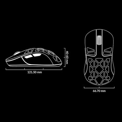 M3 Mini 4K Wireless Mouse Signature Edition 5.1/2.4 GHz/Wired Optical Mouse, Ultra-Lightweight 55g Programmable PixArt 3395 Sensor with up to 26,000 DPI/ 650 IPS for Windows Mac Linux - Black