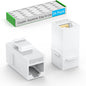 CAT6A RJ45 Keystone Coupler (24 Pack), Cat6 Keystone Jack Female to Female, Cat 6a Inline Keystone Jacks for Wall Plate & Patch Panel, RJ45 Ethernet Coupler White