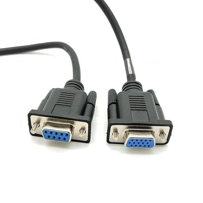 DB9 Female to VGA Female 15Pin Three-Row Signal Transmission Cable, VGA to DB9 Serial RS232 Data Cable for Mutual Transmission of Signals Between 9Pin Video Devices and Computers 50CM