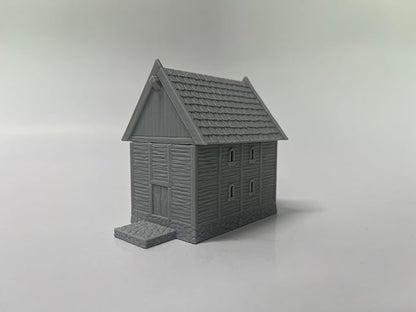 HAUTICO Tabletop Miniature Little Town Building Terrains for RPG War Games - 18mm Scale Scenery with Medieval Style, Dioramas Building Set, Paintable