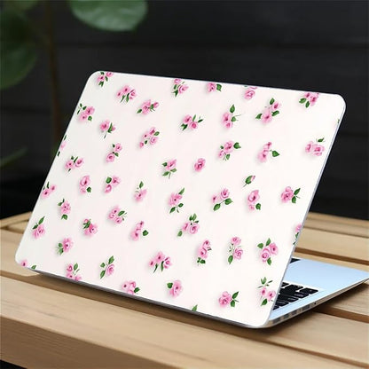Compatible with MacBook Air 13.3 13.6 Inch Case 2022 2021 2020 2019 Plastic Hard Shell Case Cover,13.3 Air (A1932/A2179/A2337), Pink Rose
