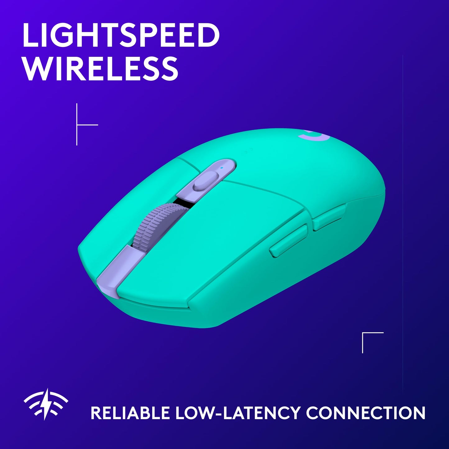 Logitech G305 Lightspeed Wireless Gaming Mouse, Hero Sensor, 12,000 DPI, Lightweight, 6 Programmable Buttons, 250h Battery, On-Board Memory, Compatible with PC, Mac - Mint