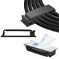 XHF 100 PCS Self Adhesive Cable Clips(L) Black,Wire Clips Cable Management Wire Organizer Cord Holder for Under Desk, Car, Wall, TV PC Ethernet Cable