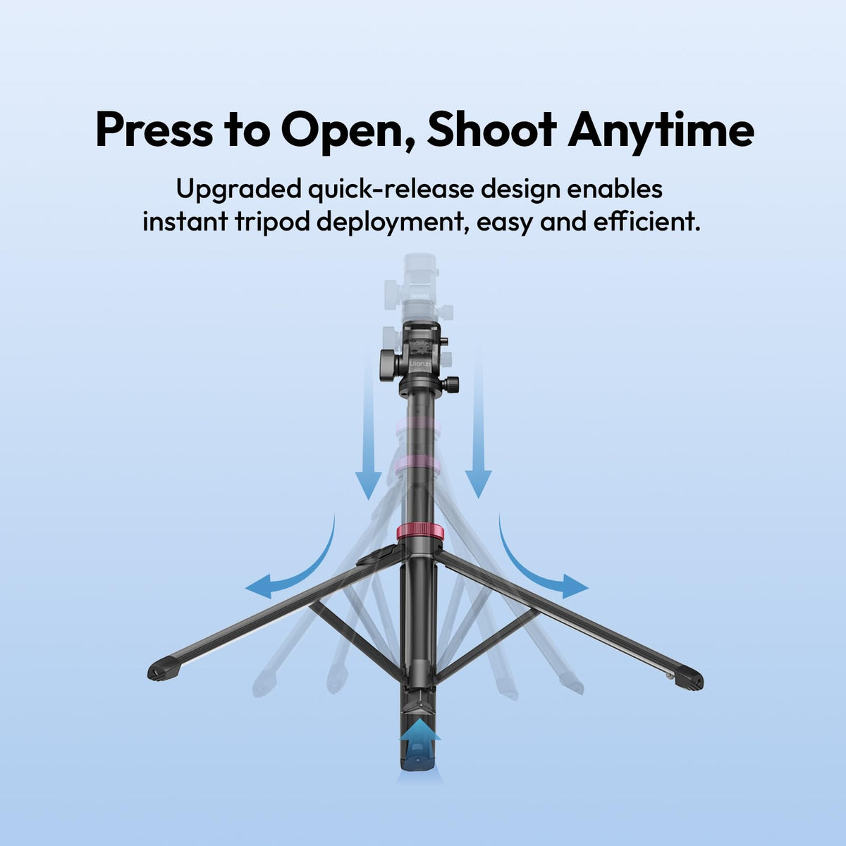 Ulanzi MT-78 Extendable Phone Tripod, 72.83" Selfie Stick Camera Stand