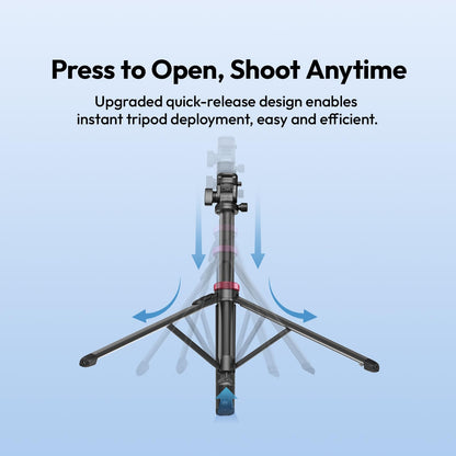 Ulanzi MT-78 Extendable Phone Tripod, 72.83" Selfie Stick Camera Stand