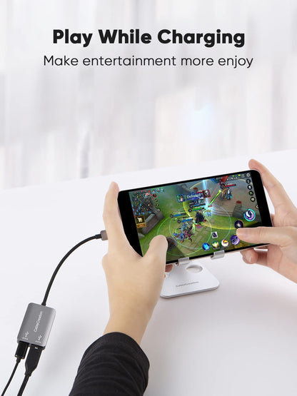 CableCreation USB Type C Splitter,2-in-1 USB C Audio Adapter and PD Charger