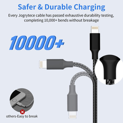 Travel Essentials,Dual Type-C 3 in 1 Multi Charging Cable, 4 FT Universal Charging Cables for All Devices, 2 USB-C/IP/Micro USB Port, Compatible with iPhone 17 16/15 Series/Phone/Tablet, Black