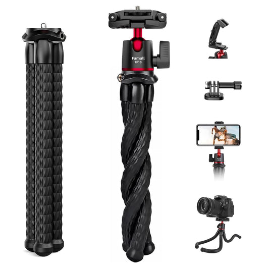 FAMALL Mini Flexible Tripod with Remote for Phone & Camera