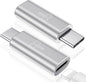 Temdan 2 Pack Lightning to USB C Adapter for iPhone 15/16 Pro/Pro Max/Plus, Support Audio/OTG Adapter, Type C Charger Connector Cable, Silver