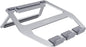 Amazon Basics Aluminum Portable Foldable Height Adjustable Laptop Stand for Devices up to 13", Silver