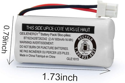 GEILIENERGY BT183342 BT283342 BT166342 BT266342 BT162342 BT262342 Battery Compatible with CS6114 CS6419 CS6719 CS6919 EL52300 CL80111 Cordless Handset Phone (Pack of 4)