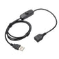 MECCANIXITY USB Extension Cable with ON/Off Button Switch 1m USB Male to Female Extension Cord for Desk Lamp Fan LED Light Strip Black Pack of 1