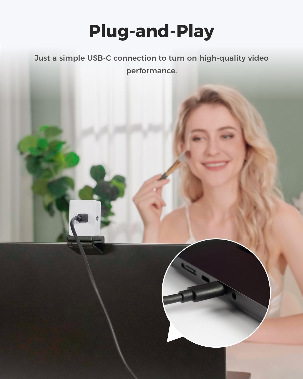 OBSBOT Meet 2-4K Webcam for PC with 1/2" Sensor, AI Framing & Autofocus