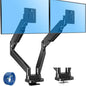 MOUNTUP Dual Monitor Mount Fits Max 39'' Screen, Ultrawide Dual Monitor Desk Mount Hold 4.4-33 lbs, Adjustable Gas Spring Double Monitor Arms, Computer Monitors Stand with USB, VESA Monitors Bracket