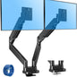 MOUNTUP Dual Monitor Mount Fits Max 39'' Screen, Ultrawide Dual Monitor Desk Mount Hold 4.4-33 lbs, Adjustable Gas Spring Double Monitor Arms, Computer Monitors Stand with USB, VESA Monitors Bracket