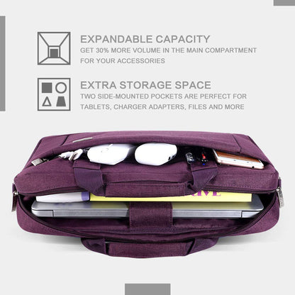 Voova 15.6-15 Inch Laptop Bag, Computer Bag, MacBook Bag, Dark Purple