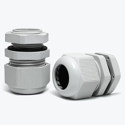 20 Pcs 3/4" NPT Nylon Cable Glands, IP68 Waterproof Adjustable Cord Grip Cable Connector Strain Relief Wire Protectors for 13-18mm Cable Diameter, Grey