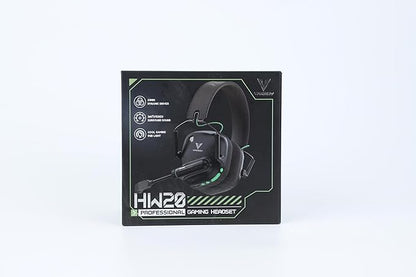 Wireless Gaming Headset for PC, PS5, PS4, Mac, Switch, 2.4GHz USB Dongle Headphones with Mic, Bluetooth 5.4, 50mm Driver, Stereo Sound, Cool Lighting, 50H Battery-Black/Green