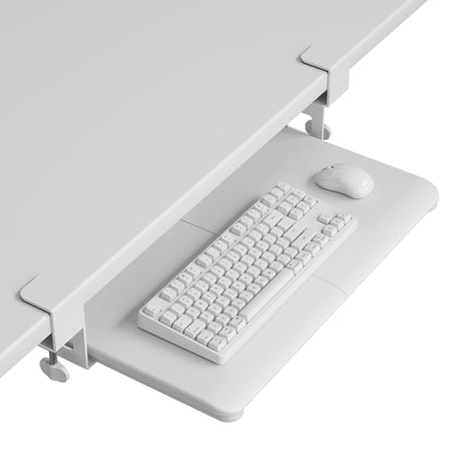 BONTEC Under Desk Keyboard Tray, Pull-Out Keyboard & Mouse Platform