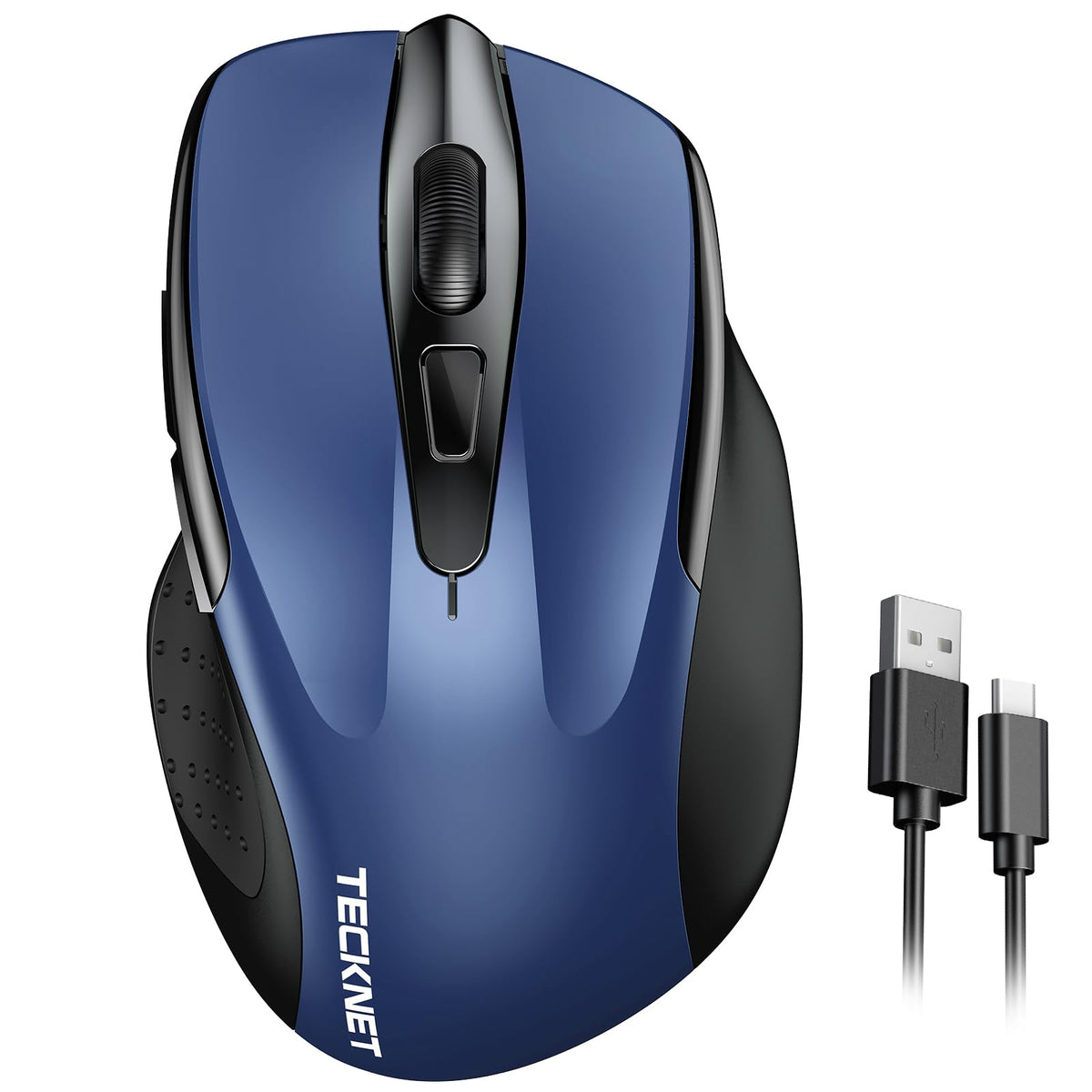 TECKNET Wireless Mouse Rechargeable, 2.4G Computer Mice with USB-A Receiver