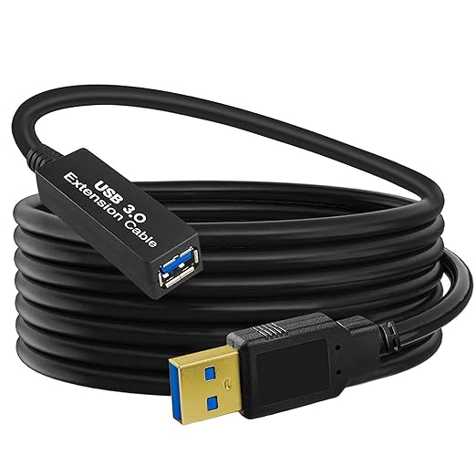 S.H.Y SPRUCES 16.4FT USB 3.0 Extension Cable,USB Extension Cord A-Male to A-Female,Compatible with Oculus Quest 3 VR,Headset,Hard Drive,Printer,Keyboard, Mouse,PS4 and More