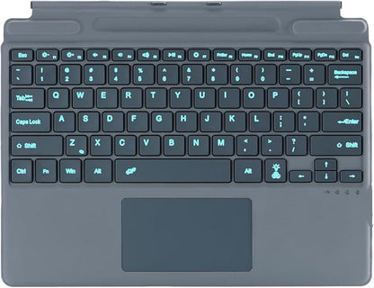 Keyboard for Microsoft Surface Pro Copilot+ (11th Edition) / Pro 11 / Pro 10 / Pro 9 / Pro 8 / Pro X, 13 inch, Detachable Type Cover with Touchpad, 7-Color Backlit & Pen Holder(Grey)