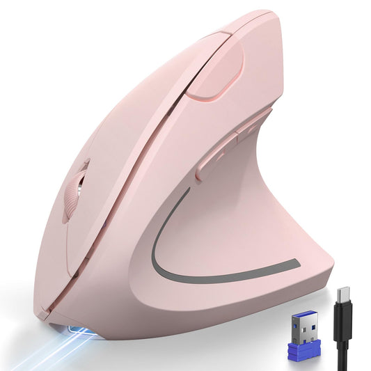 TECKNET Ergonomic Mouse Wireless, Rechargeable Vertical Mice Right Hand