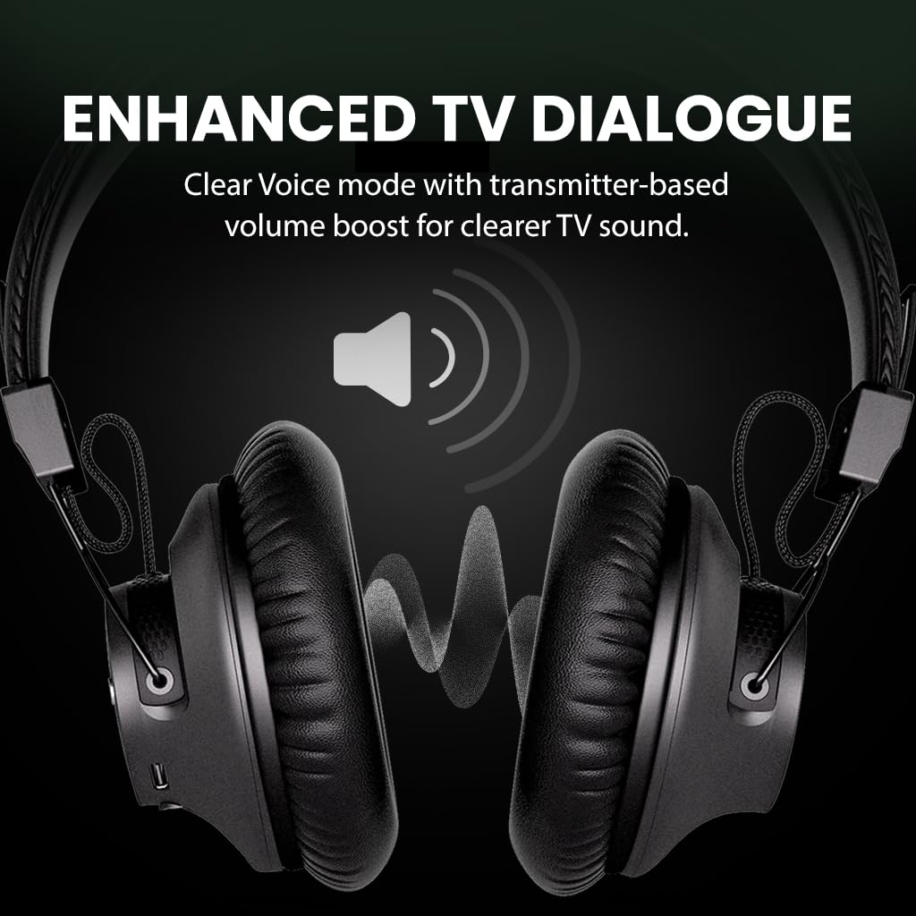 Avantree HT5009 Plus -Wireless TV Headphones with aptX-Adaptive Transmitter