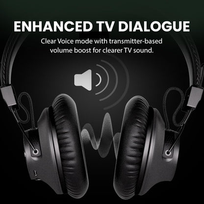 Avantree HT5009 Plus -Wireless TV Headphones with aptX-Adaptive Transmitter