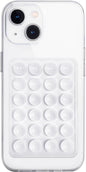 Silicone Suction Phone Case Mount, Non Slip Sticky Phone Grip for Cellphone, Silicon Adhesive Suction Cup Phone Mount, Strong Grip Holder for Selfies and Videos (White)
