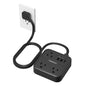 TESSAN Slim Power Strip with Ultra Thin Flat Extension Cord 5 FT，Grey