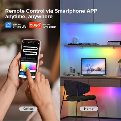 BTF-LIGHTING 2.4G WiFi DR03W RGB SPI Controller Tuya APP/Smart Life/Google Home/Alexa Control Support WS2812B WS2811 WS2815 etc Addressable LED Strip Work with WR01RF RC03RFB RF Remote