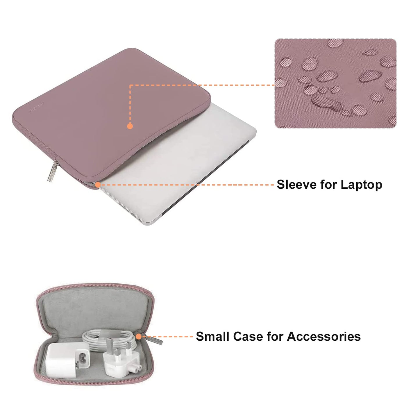 MOSISO Laptop Case 16 inch, 15-15.6 inch Laptop Sleeve with Small Case