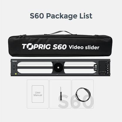 Accsoon Toprig S60 Motorized Camera Slider App Wireless Control Carbon Fiber Dolly Rail Slider Support IME Lapse Photography
