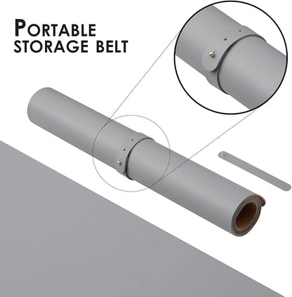 Cork Desk Mat - Dual-Sided Desk Pad for Office and Home - Desk Organization and Accessories - Ideal for Large Mouse Pad and Desk Mats on Top of Desks(Gray,36"x 17")
