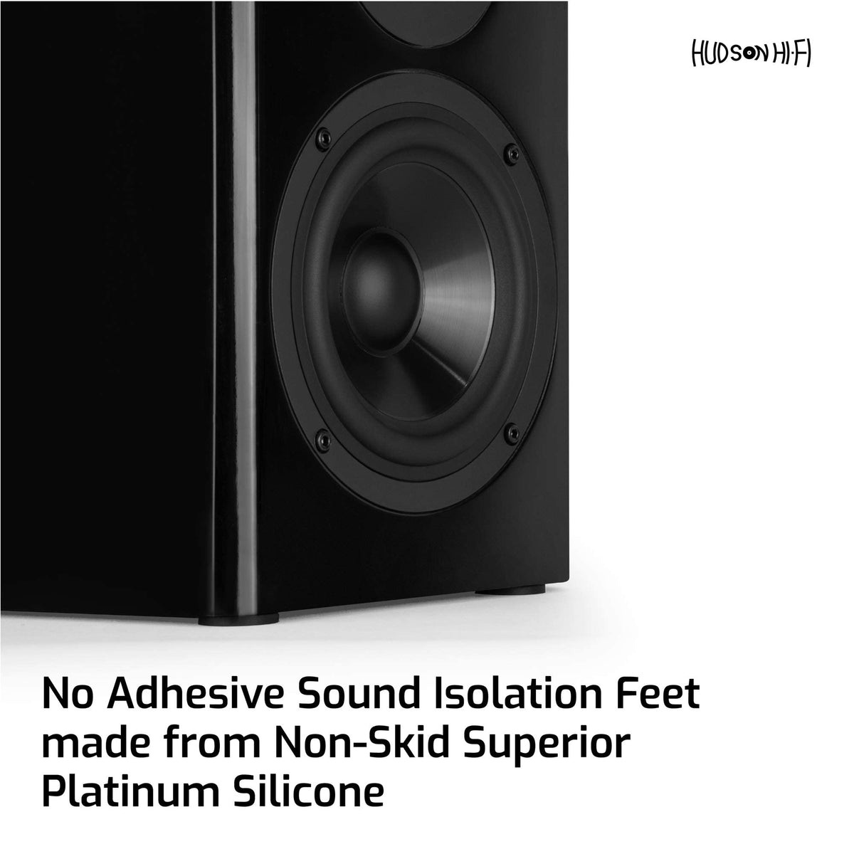 Hudson Hi-Fi 1" Platinum Silicone Isolation Dot, Non-Skid Isolation Feet - No Adhesive - 20 Duro - 16 Pack