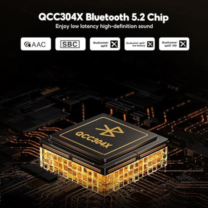 AIYIMA D03 Bluetooth 5.0 DAC Amplifier 150 Watt x 2 Stereo HiFi 2.1 CH Digital Sound Amplificador 24Bit/192kHz Class D Power Amp USB Coaxial Optical OLED AptX, Support Subwoofer & with Remote