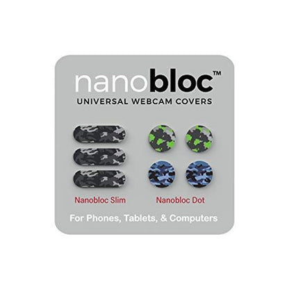 Eyebloc Webcam Covers - Residue-Free Camera Blocker Sticker for Laptop - Phone Camera Privacy Cover - Reusable Lens Protector Slides for Tablet & PC - Pack of 7, Camo