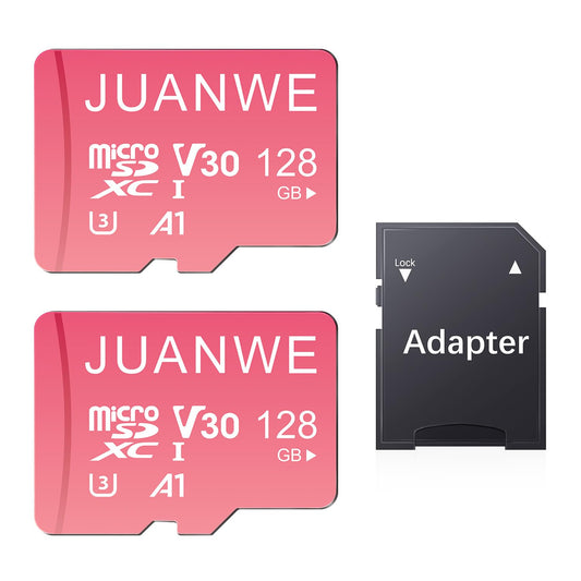 JUANWE 128GB Micro SD Card 2 Pack 128GB TF Card with Adapter