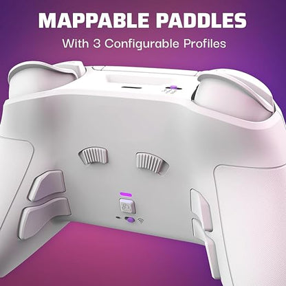 PDP Victrix Pro BFG Wireless Gaming Controller for Playstation 5 / PS5, PS4, PC, Modular Esports Gamepad, Remappable Buttons, Customizable Triggers/Paddles/D-Pad/Fightpad, PC App, White