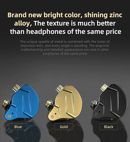 KZ ZSN Pro X Dual Driver in Ear Earphone 1BA 1DD Wired Earphone HiFi Sport Gaming Earbuds Headphones Compatibility for Phone Computer Tablet